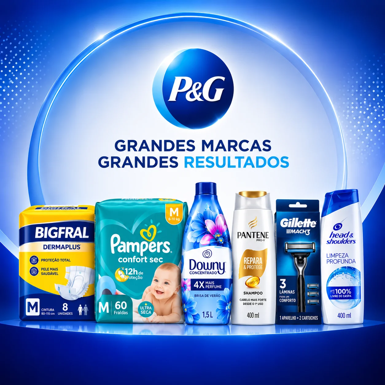 Centro de distribuição oficial P&G com pallets e estoque